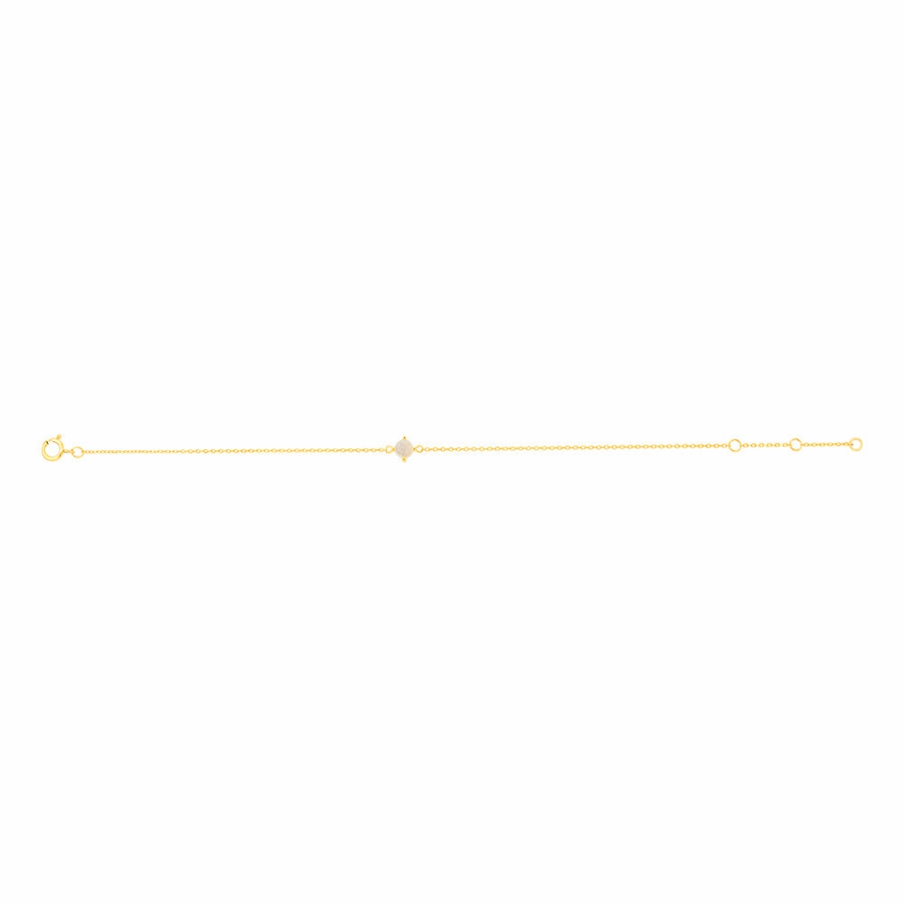 0.17 Carat Opal Adjustable Bracelet 17cm in 9ct Yellow Gold