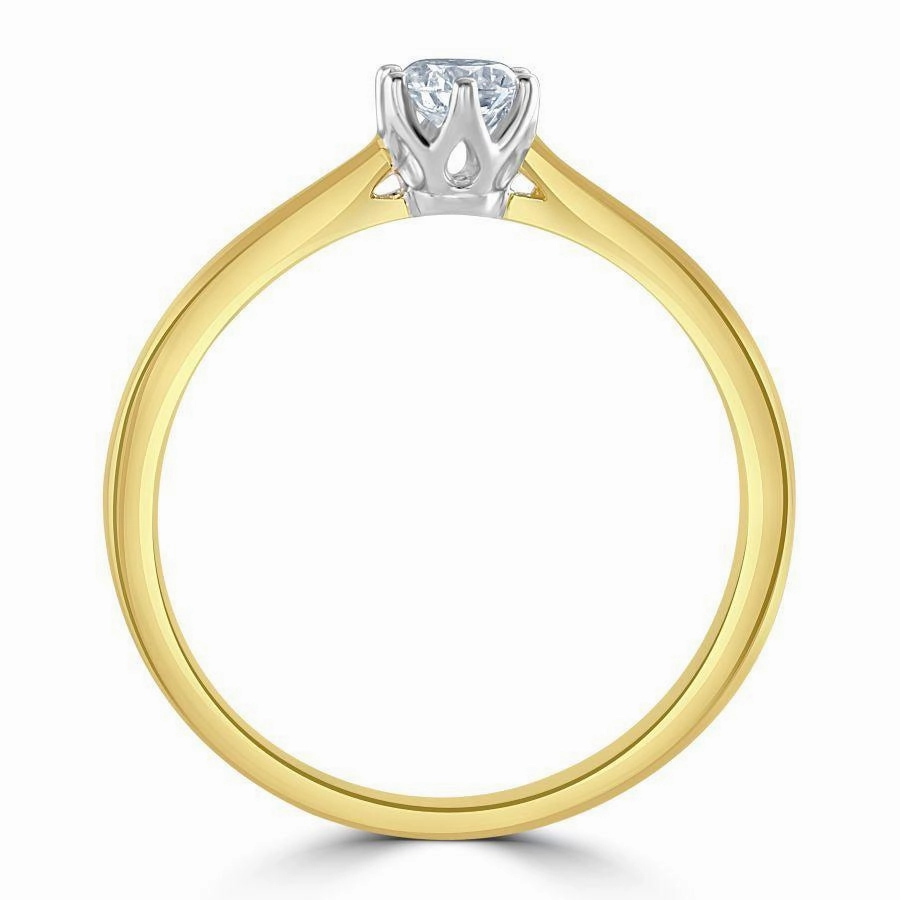 0.25ct Round Brilliant Cut Diamond Solitaire 18ct Yellow Gold Ring
