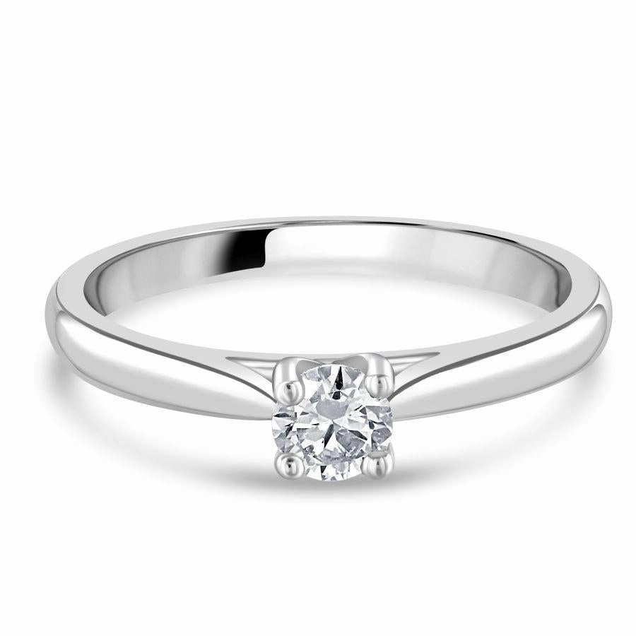 0.25ct Round Brilliant Cut Diamond Solitaire Platinum Ring