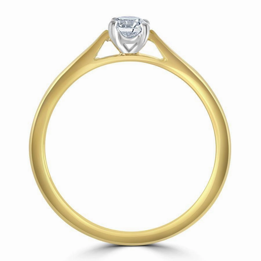 0.30ct Round Brilliant Cut Diamond Solitaire 18ct Yellow Gold Ring