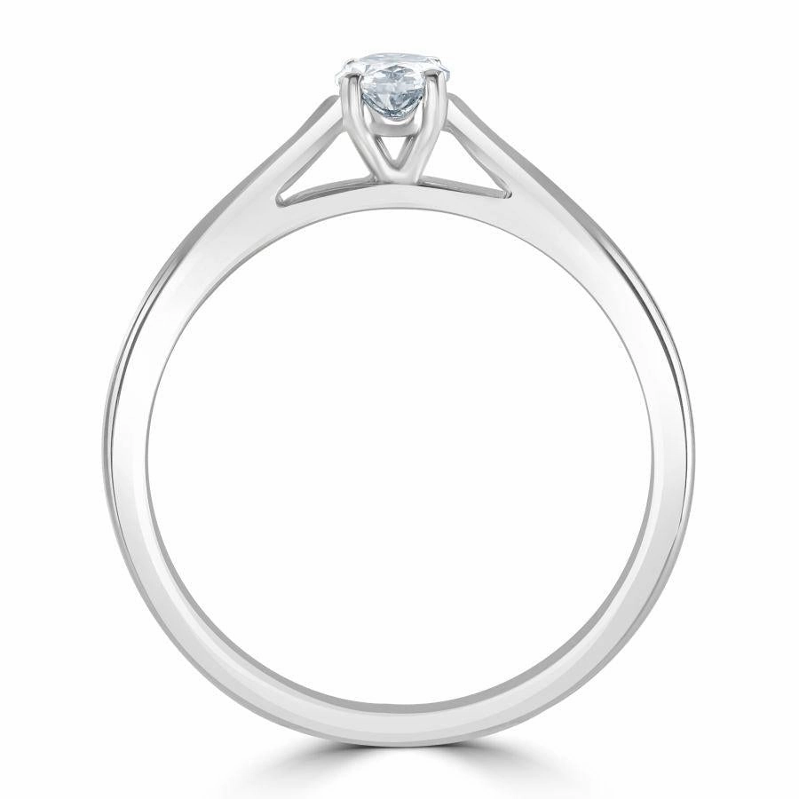 0.31ct Diamond Oval Cut Solitaire Platinum Ring