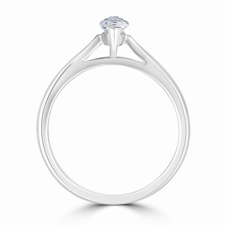 0.40ct Marquise Cut Diamond Solitaire Platinum Ring