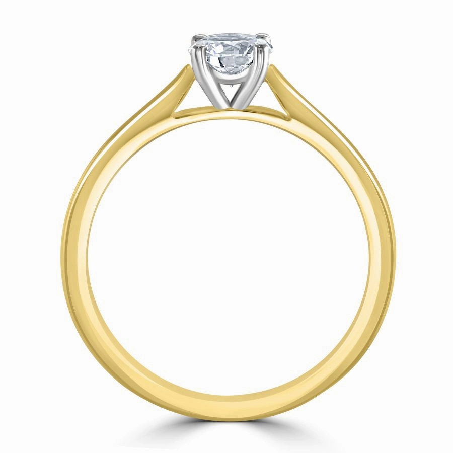 0.50ct Round Brilliant Cut Diamond Solitaire 18ct Yellow Gold Ring