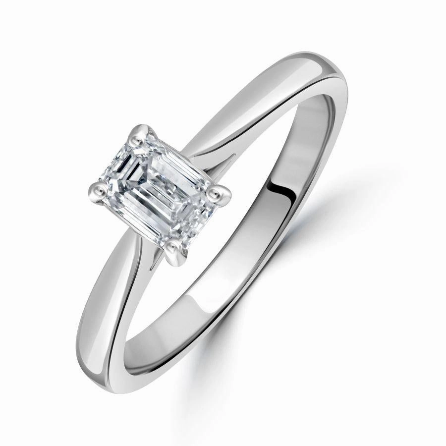 0.60ct Diamond Radiant Cut Solitaire Platinum Ring