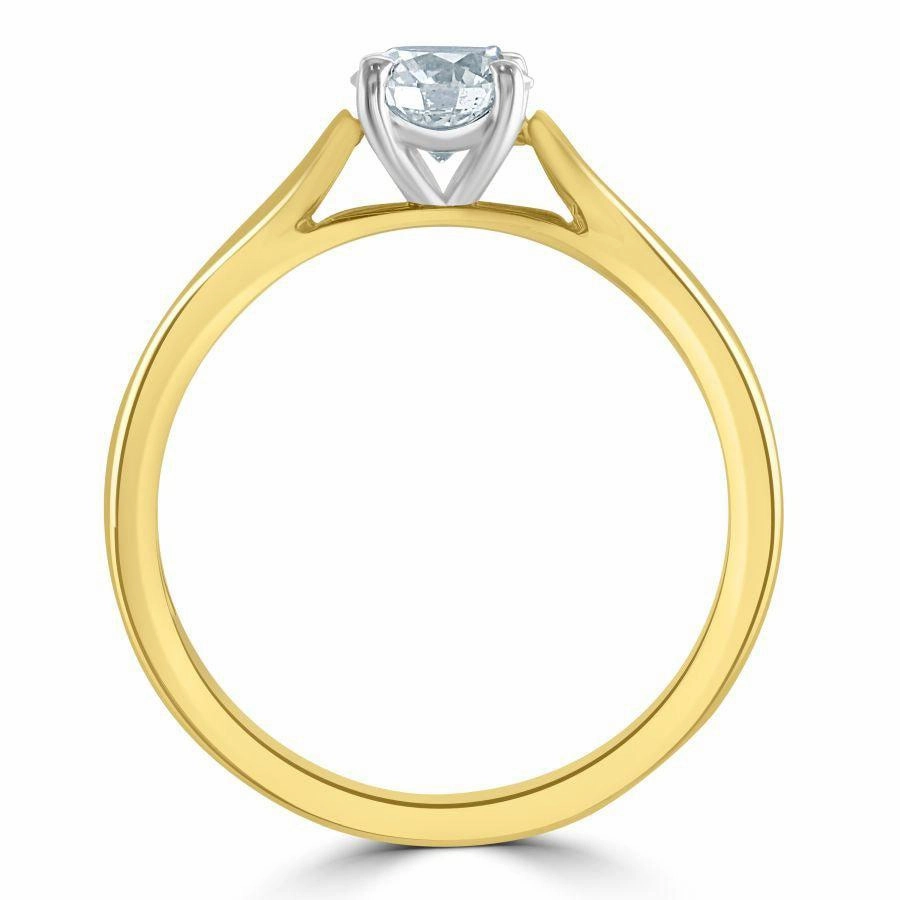 0.60ct Round Brilliant Cut Diamond Solitaire 18ct Yellow Gold Ring