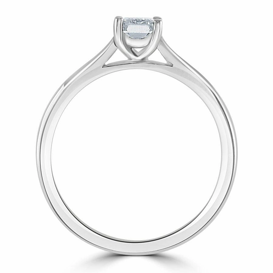 0.67ct Emerald Cut Diamond Solitaire Platinum Ring