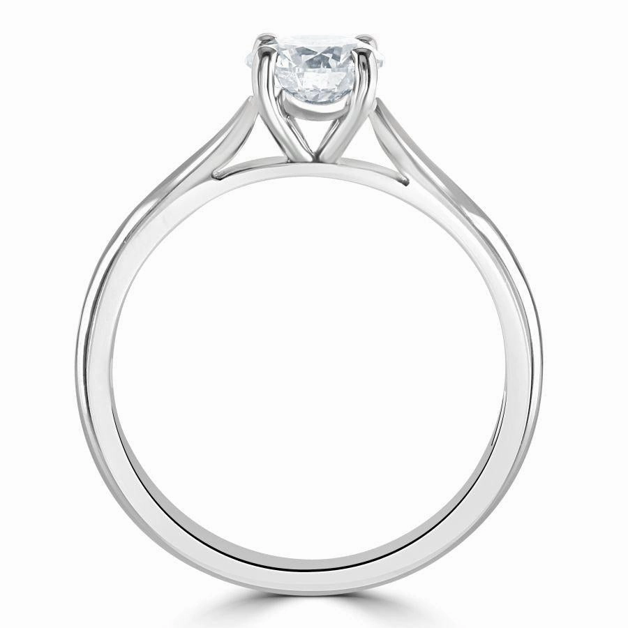 0.80ct Diamond Round Brilliant Cut Solitaire Platinum Ring