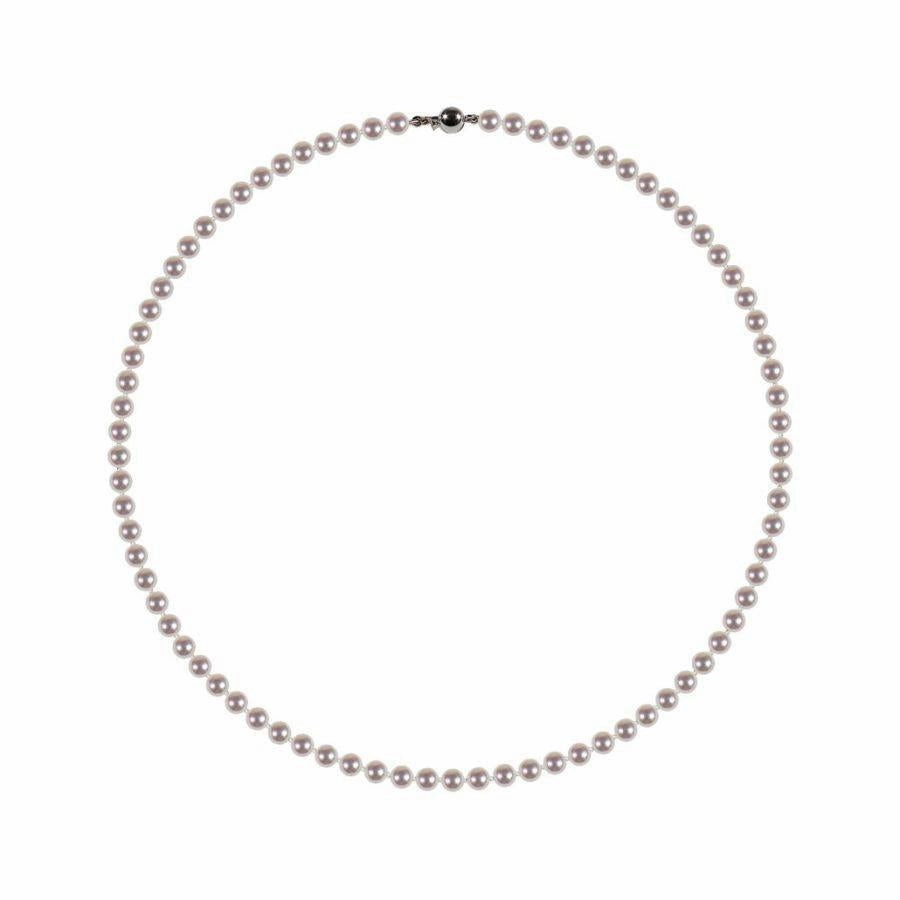 18" 5-5.5mm Cultured Freshwater Pearl Necklace with 18ct White Gold Ball Clasp