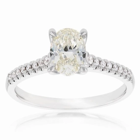 18ct 1.10 Carat Diamond with 1.00 Carat CERTIFIED Diamond Solitaire Ring