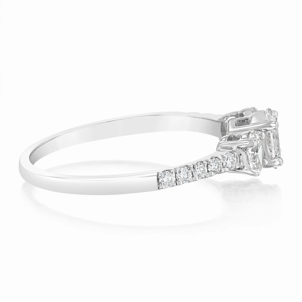 18ct White Gold 0.6 Carat Diamond Claw Solitaire Ring