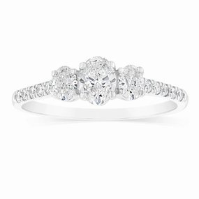 18ct White Gold 0.6 Carat Diamond Claw Solitaire Ring