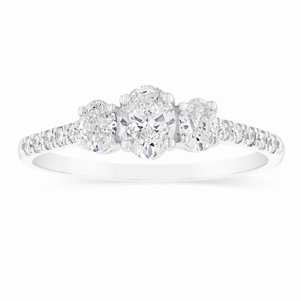 18ct White Gold 0.6 Carat Diamond Claw Solitaire Ring