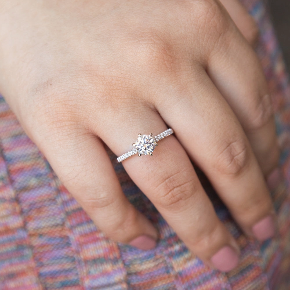 18ct White Gold 1.10 Carat Solitaire with 1.00 Carat Certified Centre Diamond