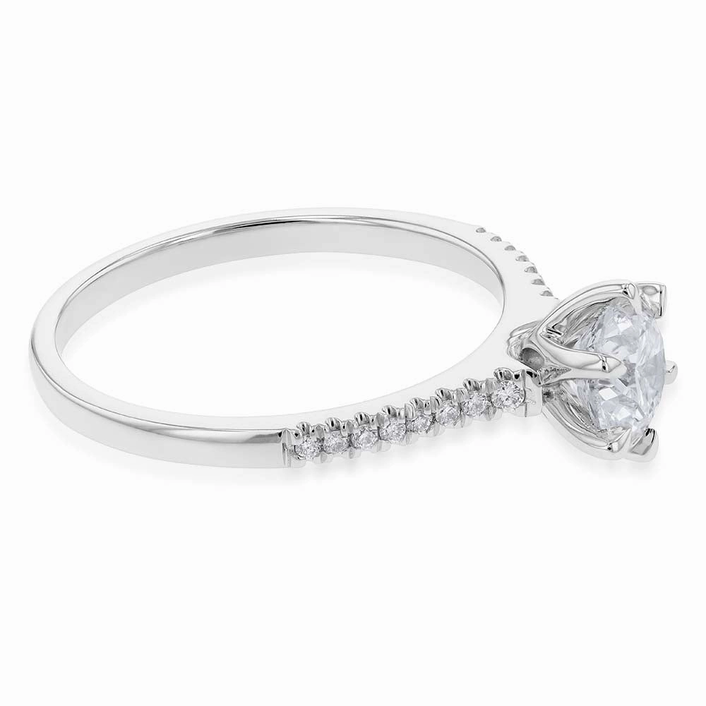 18ct White Gold 1.10 Carat Solitaire with 1.00 Carat Certified Centre Diamond