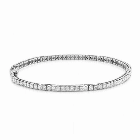 18ct White gold Princess cut Diamond bracelet