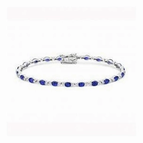 18ct white gold stunning Tanzanite & Diamond bracelet