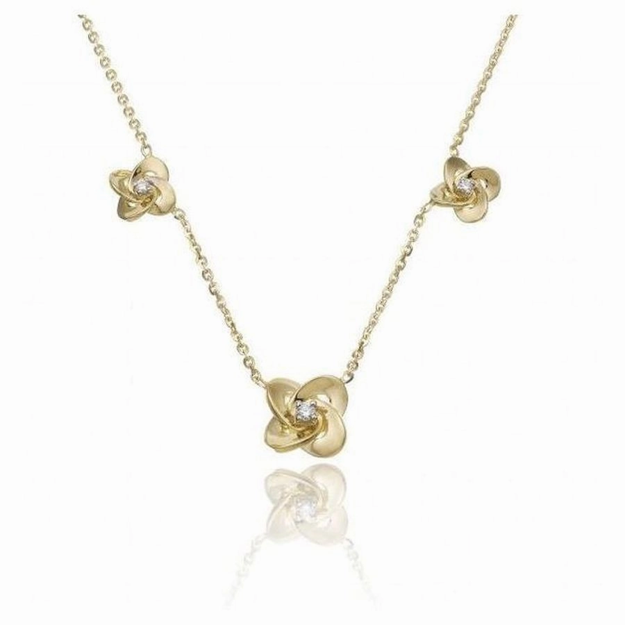18ct Yellow & White Gold Link Joy Diamond Necklace