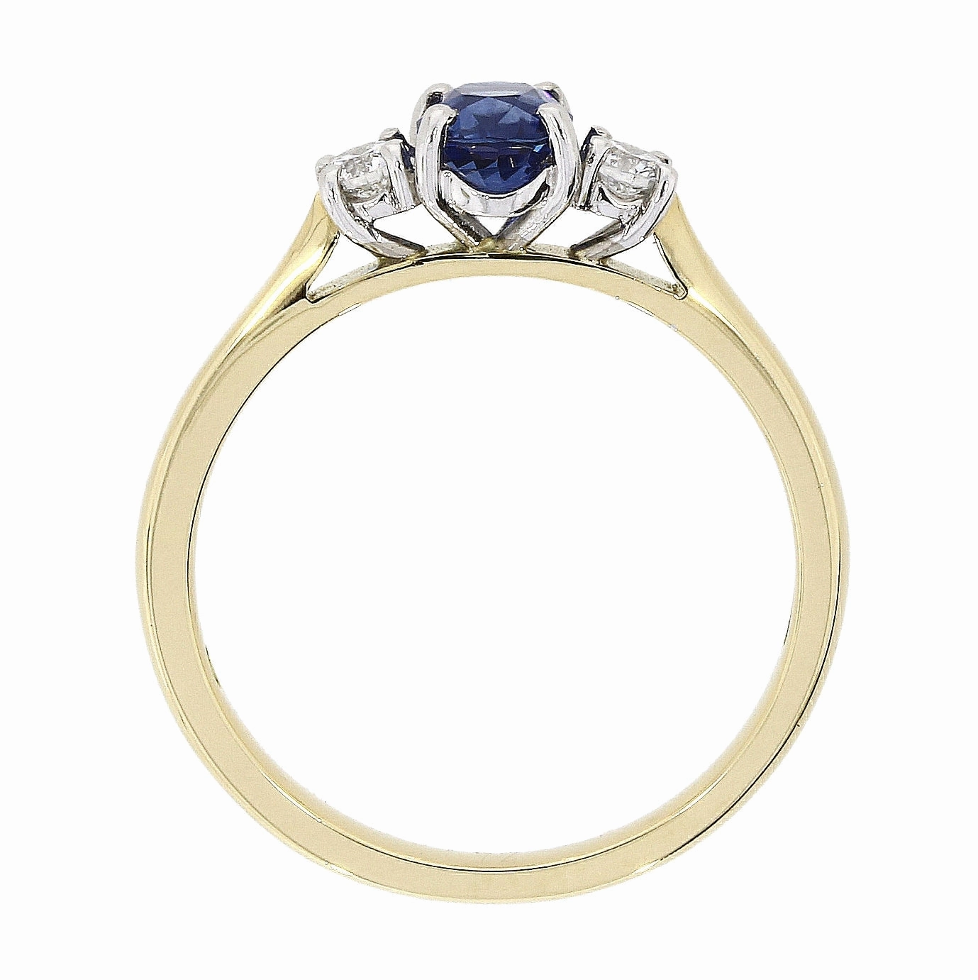 18ct Yellow & White Gold Sapphire & Diamond Ring