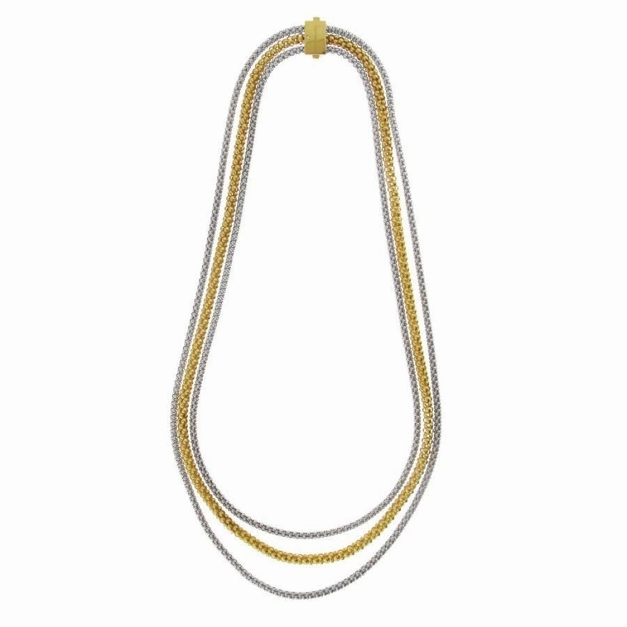 18ct Yellow & White Gold Stretch Necklace