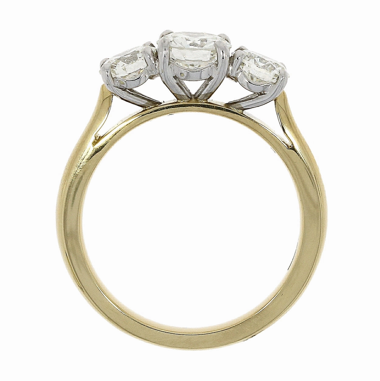 18ct yellow and white gold 3 claw set Diamond ring