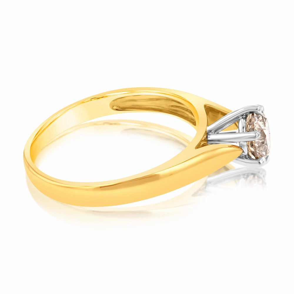 18ct Yellow Gold 1 Carat Australian Diamond Solitaire