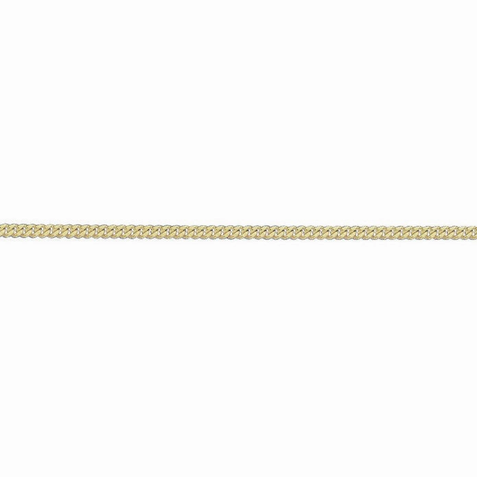 18ct yellow gold 20" filed curb link chain