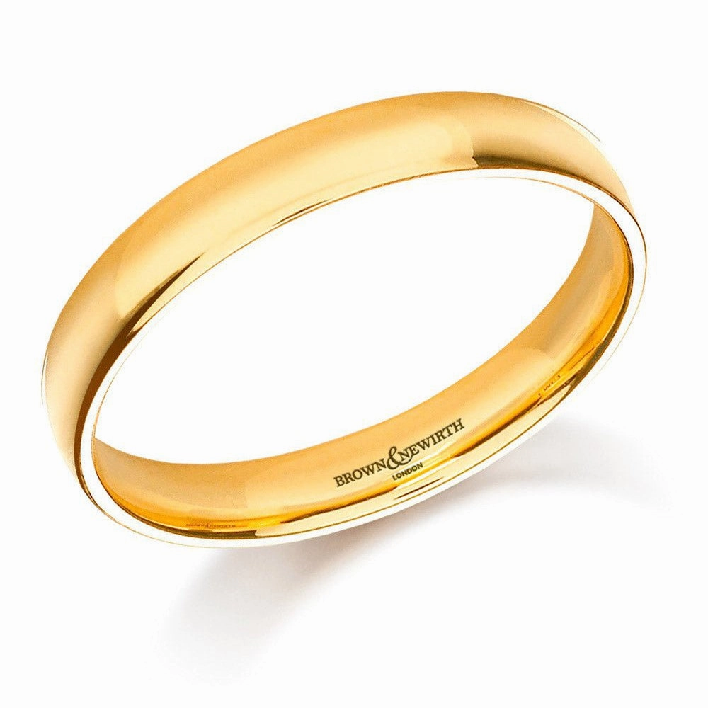 18ct Yellow Gold 3mm Lightweight Court Wedding Ring