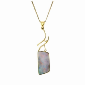 18ct Yellow Gold Boulder Opal Pendant