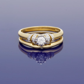 18ct Yellow Gold Diamond Bridal Set