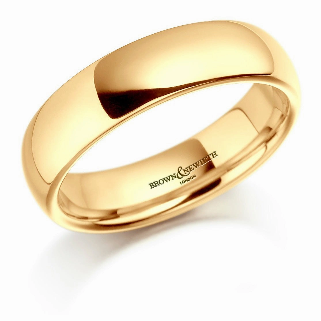 18ct Yellow Gold Medium Court Plain Wedding Ring