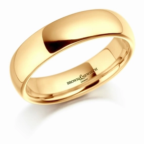 18ct Yellow Gold Medium Court Plain Wedding Ring
