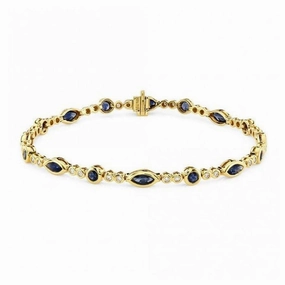 18ct yellow gold Sapphire & Diamond bracelet