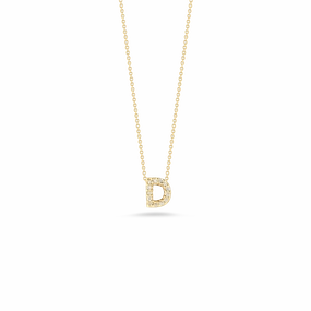 18K Diamond Love Letter Necklace "D"