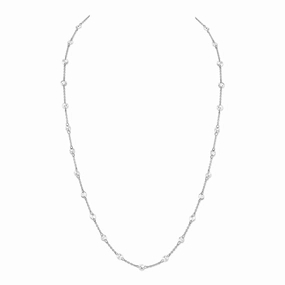 18K White Gold Diamond Necklace