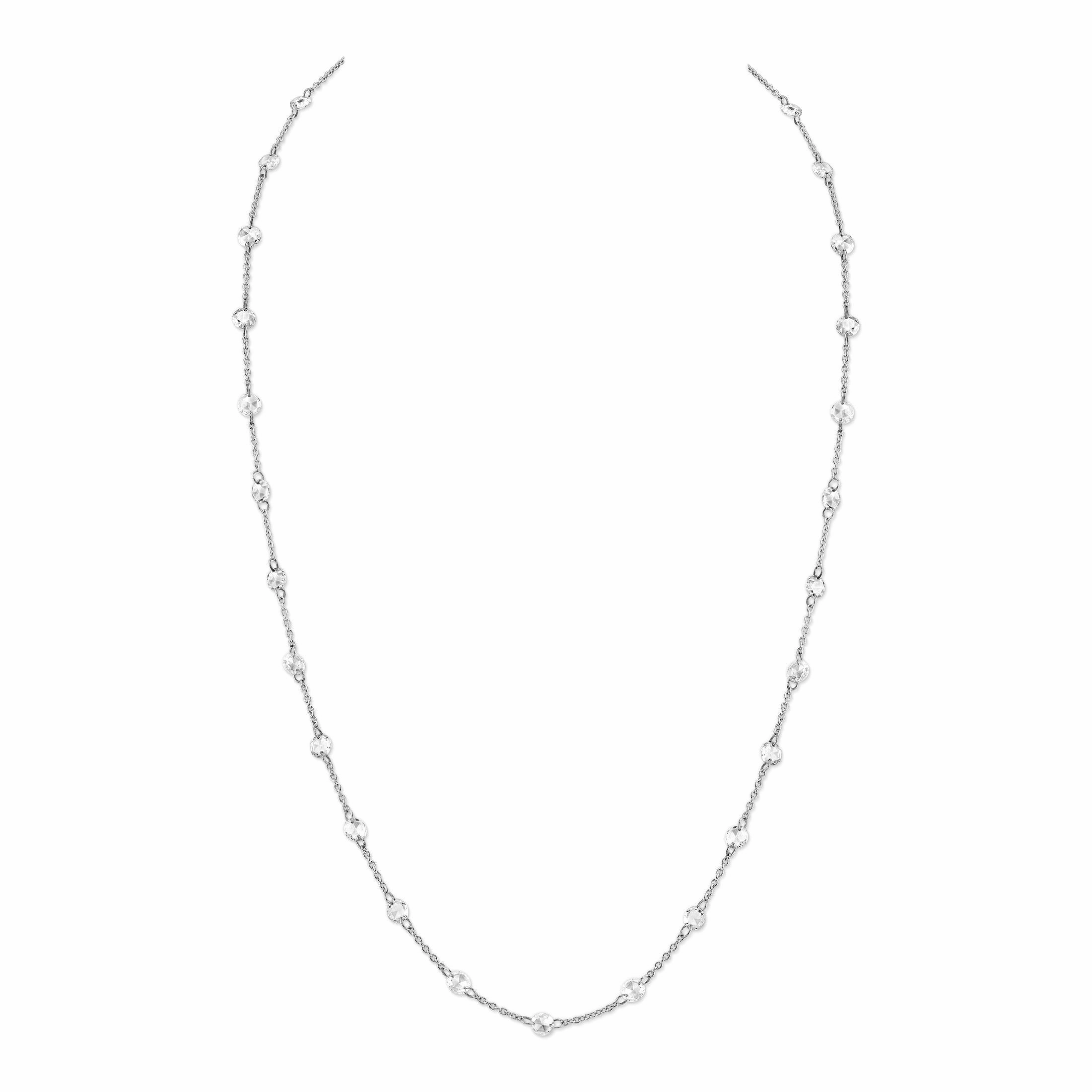 18K White Gold Diamond Necklace