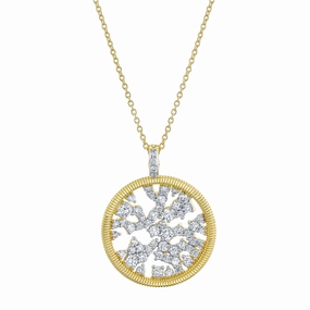 18k Yellow Gold Diamond Celestial Necklace