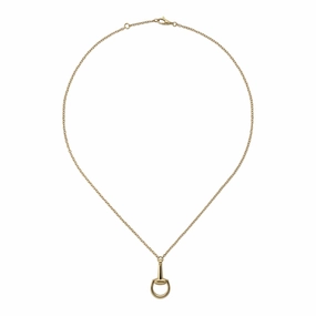 18K Yellow Gold Horsebit Chain Necklace