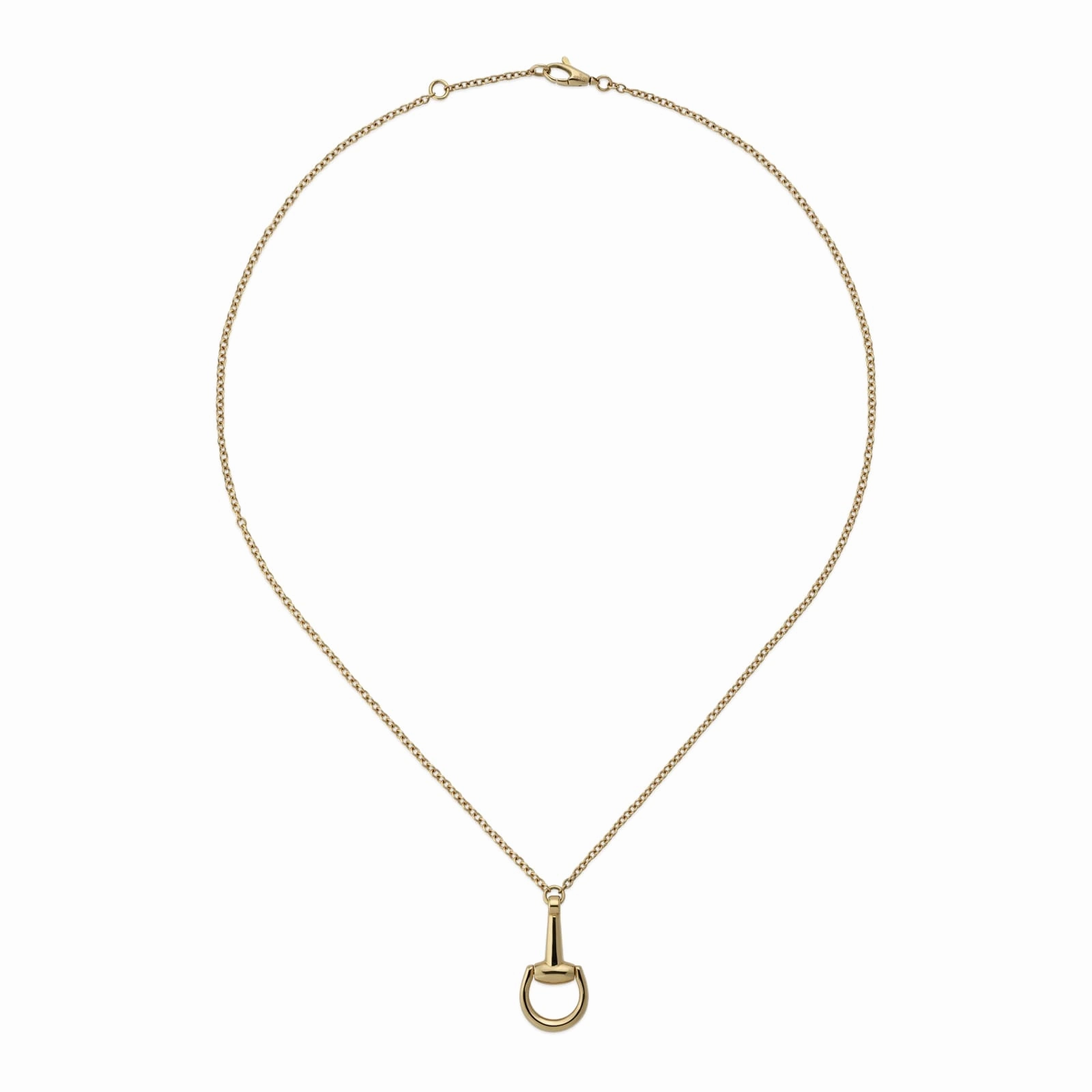 18K Yellow Gold Horsebit Chain Necklace