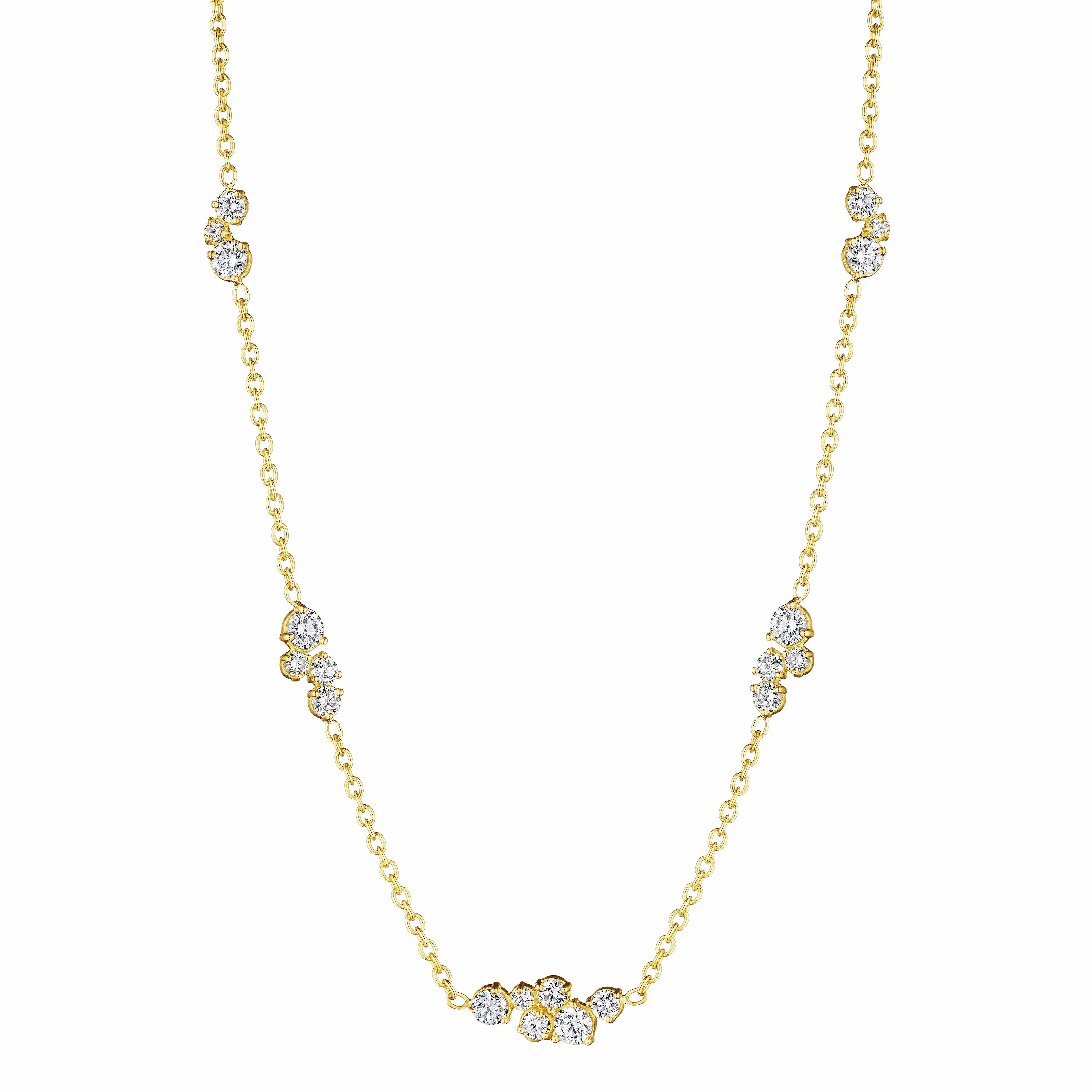 18k Yellow Gold Stardust Necklace