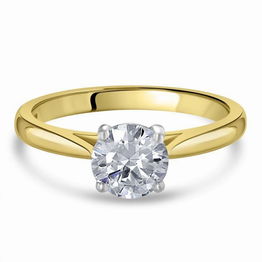 1.00ct Round Brilliant Cut Diamond Solitaire 18ct Yellow Gold Ring