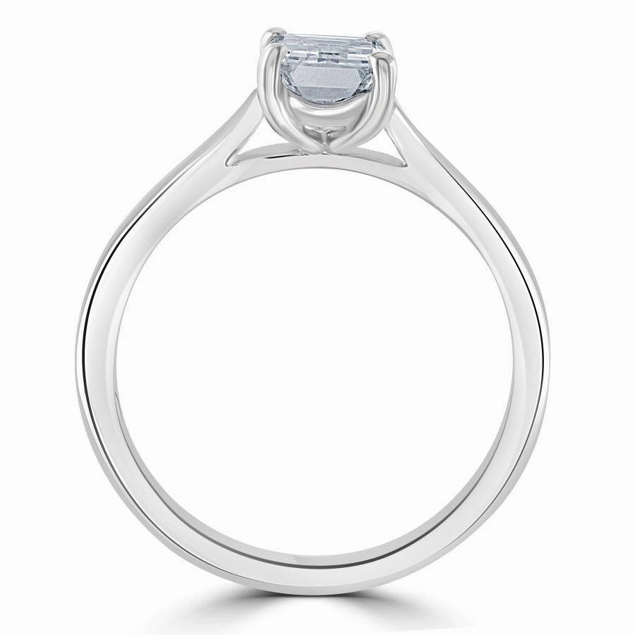 1.01ct Emerald Cut Diamond Solitaire Platinum Ring