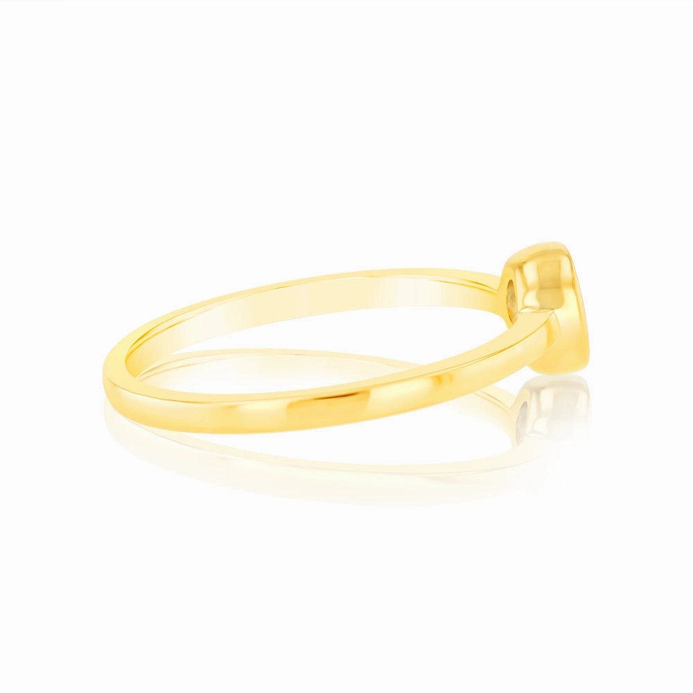 1/10 Carat Diamond Engagement Ring in 9ct Yellow Gold