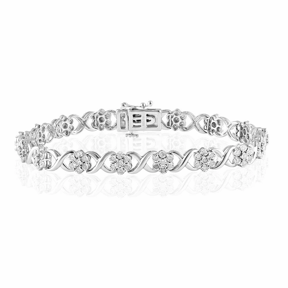 1/2 Carat Diamond 18cm Bracelet in Sterling Silver