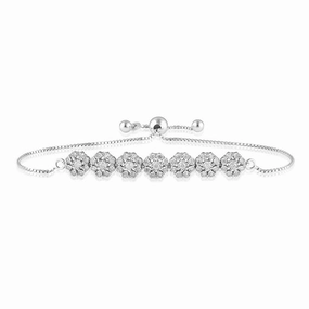 1/2 Carat Diamond Bracelet in Sterling Silver