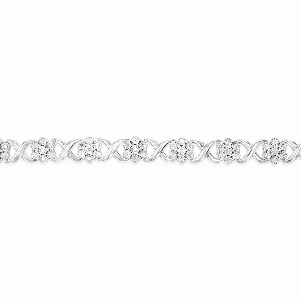 1/2 Carat Diamond Tennis Bracelet in Sterling Silver