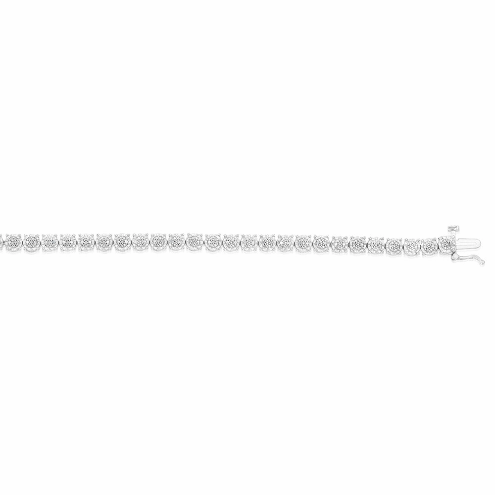 1/4 Carat Diamond 18.5cm Bracelet in Sterling Silver