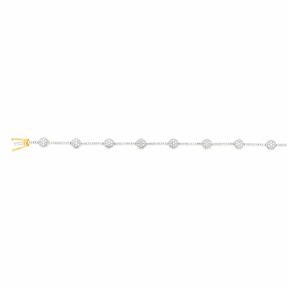 1.5 Carat Diamond Bracelet in 9ct Yellow Gold