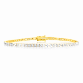 1 Carat Luminesce Lab Grown Diamond Tennis Bracelet in 9ct Yellow Gold