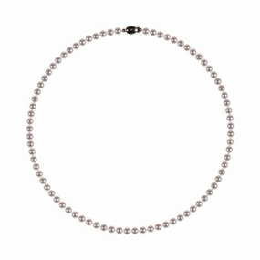 5.0-5.5mm Cultured Pearl Necklace with 18ct White Gold Diamond Set Clasp