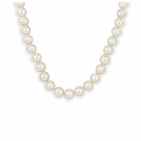 8.5-9.0mm 20" Akoya Cultured Pearl Necklace with 18ct Yellow Gold Clasp
